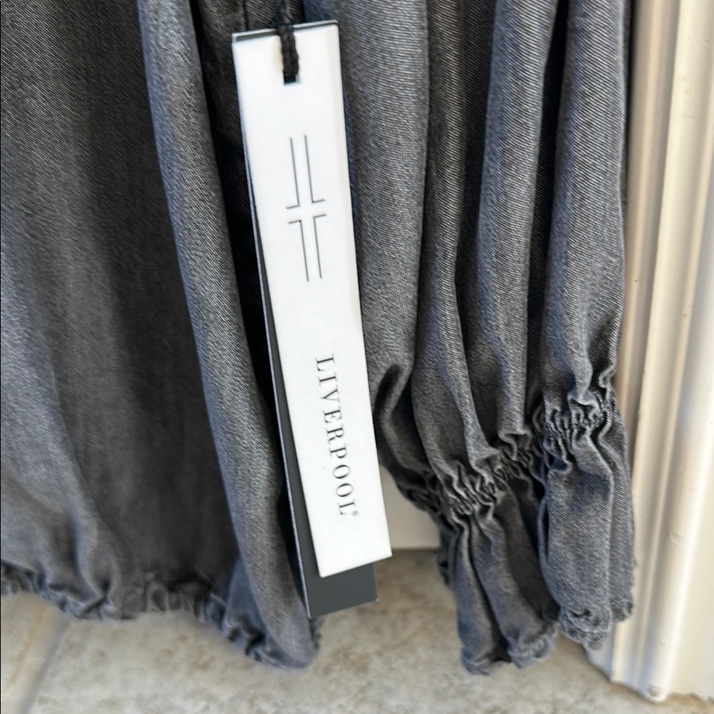 Liverpool Gray Ruffled Top - Picture 2 of 4